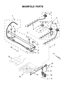 Manifold Parts parts for Whirlpool Range WEG515S0FV1 from AppliancePartsPros.com