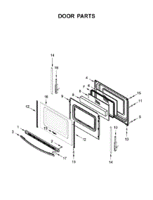 Door Parts parts for Whirlpool Range WEG515S0FS2 from AppliancePartsPros.com