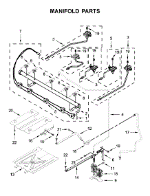 Manifold Parts parts for Whirlpool Range WFG525S0HV1 from AppliancePartsPros.com