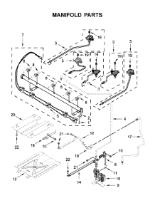 Manifold Parts parts for Whirlpool Range WFG525S0HB1 from AppliancePartsPros.com