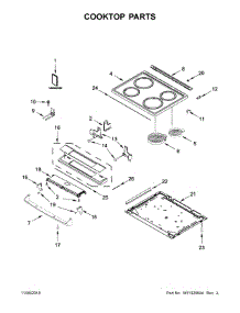Cooktop Parts parts for Whirlpool Range WEE510S0FW2 from AppliancePartsPros.com
