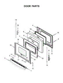 Door Parts parts for Whirlpool Range WFE510S0HW1 from AppliancePartsPros.com
