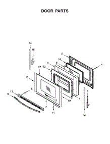 Door Parts parts for Whirlpool Range WEC310S0FW3 from AppliancePartsPros.com