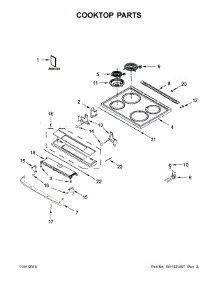 Cooktop Parts parts for Whirlpool Range WEC310S0FW3 from AppliancePartsPros.com