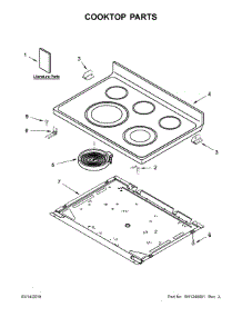 Cooktop Parts parts for Whirlpool Range WFE540H0ES2 from AppliancePartsPros.com