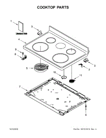 Cooktop Parts parts for Whirlpool Range WFE525S0HW1 from AppliancePartsPros.com