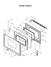Door Parts parts for Whirlpool Range WFE525S0HB1 from AppliancePartsPros.com