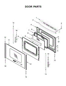Door Parts parts for Whirlpool Range WFG550S0HZ1 from AppliancePartsPros.com