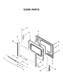 Door Parts parts for Whirlpool Range WFE505W0HZ1 from AppliancePartsPros.com