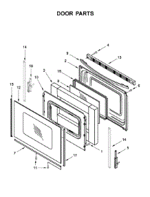 Door Parts parts for Whirlpool Range WFC310S0EW3 from AppliancePartsPros.com
