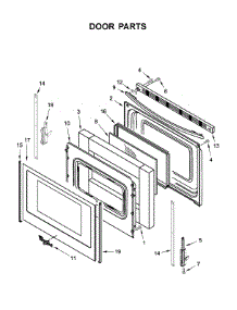 Door Parts parts for Whirlpool Range WEC310S0FS3 from AppliancePartsPros.com