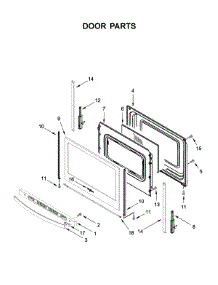 Door Parts parts for Whirlpool Range WFE505W0HW1 from AppliancePartsPros.com