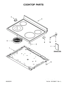 Cooktop Parts parts for Whirlpool Range WFE320M0ES2 from AppliancePartsPros.com