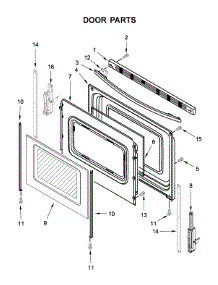 Door Parts parts for Whirlpool Range WFE320M0ES2 from AppliancePartsPros.com