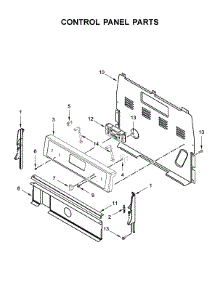 Control Panel Parts parts for Whirlpool Range WFE515S0EB2 from AppliancePartsPros.com