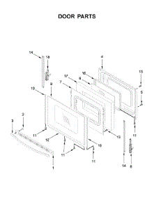 Door Parts parts for Whirlpool Range WFE515S0EW2 from AppliancePartsPros.com