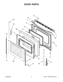 Door Parts parts for Whirlpool Range WFE515S0ES2 from AppliancePartsPros.com