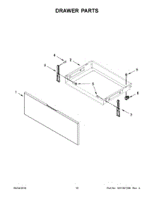 Drawer Parts parts for Whirlpool Range WFE515S0ES2 from AppliancePartsPros.com