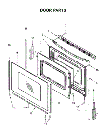 Door Parts parts for Whirlpool Range WFE320M0EW2 from AppliancePartsPros.com