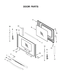Door Parts parts for Whirlpool Range WFE775H0HW1 from AppliancePartsPros.com