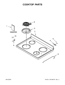 Cooktop Parts parts for Whirlpool Range WFC150M0EW3 from AppliancePartsPros.com
