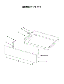 Drawer Parts parts for Whirlpool Range WFE505W0HS1 from AppliancePartsPros.com