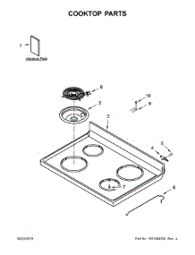 Cooktop Parts parts for Whirlpool Range WFC310S0ES3 from AppliancePartsPros.com