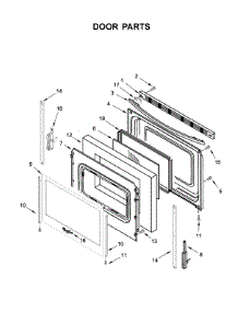 Door Parts parts for Whirlpool Range WFE550S0HZ1 from AppliancePartsPros.com