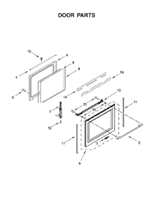 Door Parts parts for Whirlpool Range WEEA25H0HZ1 from AppliancePartsPros.com
