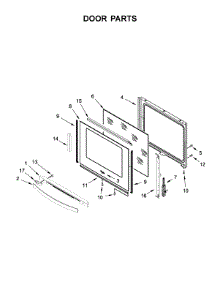 Door Parts parts for Whirlpool Range WEE750H0HW1 from AppliancePartsPros.com