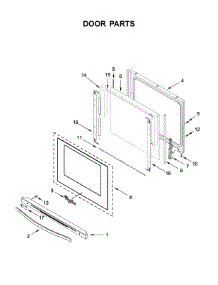 Door Parts parts for Whirlpool Range WEE745H0FE2 from AppliancePartsPros.com