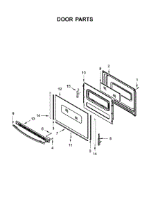 Door Parts parts for Whirlpool Range YWFC150M0EB2 from AppliancePartsPros.com