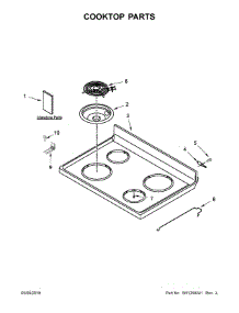 Cooktop Parts parts for Whirlpool Range WFC150M0EB2 from AppliancePartsPros.com