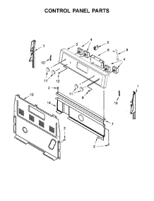 Control Panel Parts parts for Whirlpool Range WFC150M0EW2 from AppliancePartsPros.com