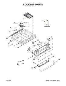 Cooktop Parts parts for Whirlpool Range WEG515S0FV0 from AppliancePartsPros.com