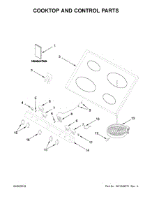 Cooktop And Control Parts parts for Whirlpool Range YWFE50M4HS0 from AppliancePartsPros.com