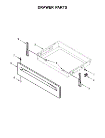 Drawer Parts parts for Whirlpool Range WFG510S0HB0 from AppliancePartsPros.com