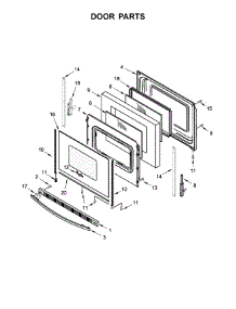 Door Parts parts for Whirlpool Range WFE510S0HB0 from AppliancePartsPros.com