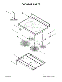 Cooktop Parts parts for Whirlpool Range WFE770H0FZ2 from AppliancePartsPros.com