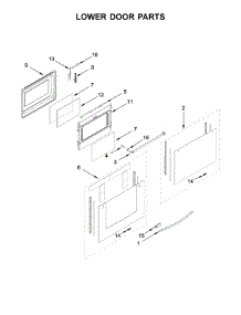 Lower Door Parts parts for Whirlpool Range WGE745C0FE01 from AppliancePartsPros.com