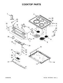 Cooktop Parts parts for Whirlpool Range WEE745H0FS2 from AppliancePartsPros.com