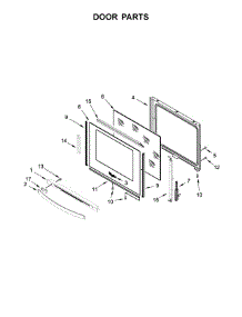 Door Parts parts for Whirlpool Range YWEE750H0HW0 from AppliancePartsPros.com