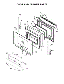 Door And Drawer Parts parts for Whirlpool Range WEC310SAGW0 from AppliancePartsPros.com