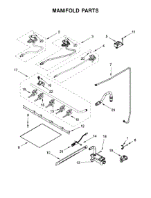 Manifold Parts parts for Whirlpool Range WFG505M0BS1 from AppliancePartsPros.com