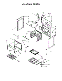 Chassis Parts parts for Whirlpool Range WFG505M0BB2 from AppliancePartsPros.com