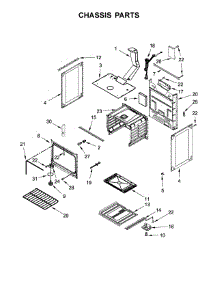 Chassis Parts parts for Whirlpool Range WFG505M0BS3 from AppliancePartsPros.com