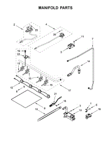 Manifold Parts parts for Whirlpool Range WFG320M0BS2 from AppliancePartsPros.com