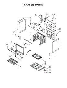 Chassis Parts parts for Whirlpool Range WFG320M0BS2 from AppliancePartsPros.com