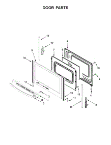 Door Parts parts for Whirlpool Range WFE505W0HZ0 from AppliancePartsPros.com