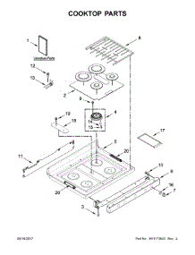 Cooktop Parts parts for Whirlpool Range WFG775H0HV0 from AppliancePartsPros.com